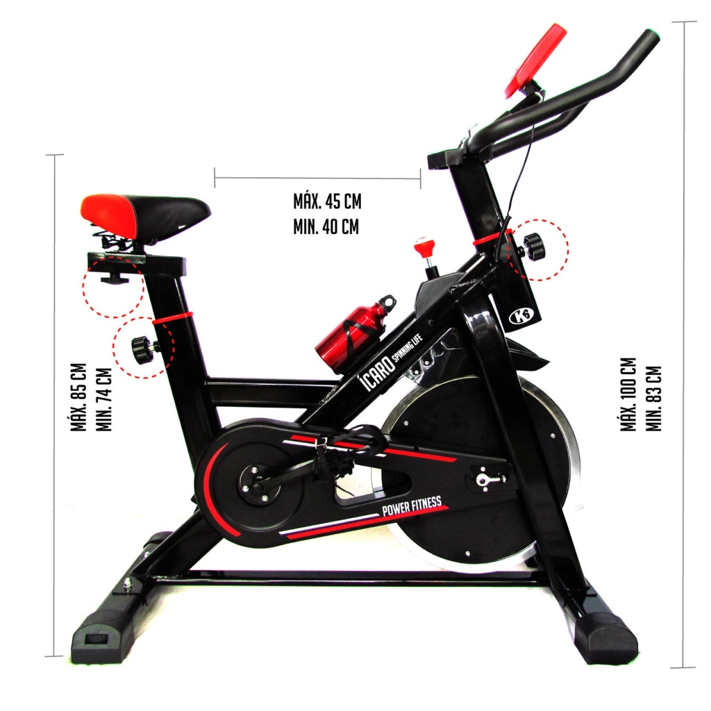 Bicicleta de Spinning Icaro K6 13 kg