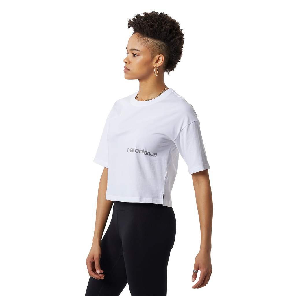 Camiseta de Mujer New Balance Essentials Graphic Blanco