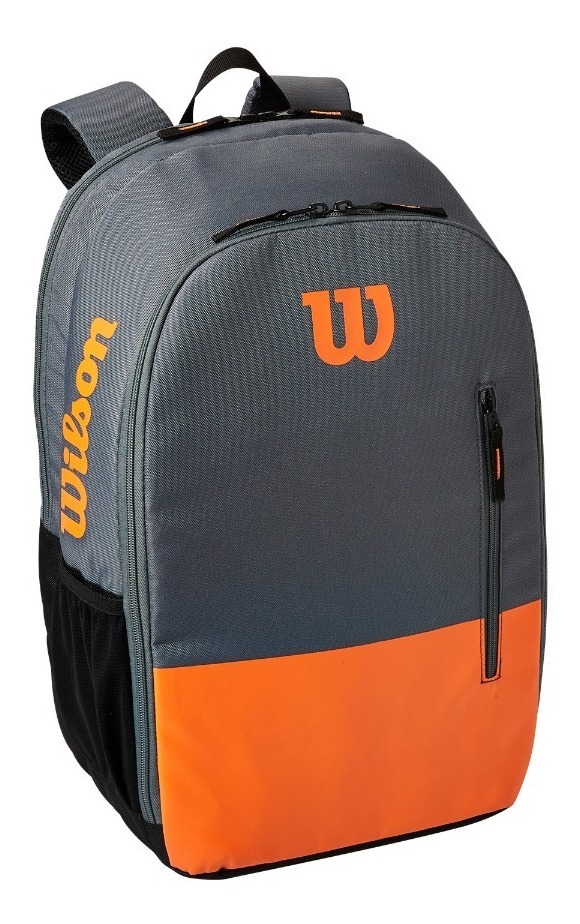 Bolso de Tenis Wilson Burn Team Backpack Gris/Naranja