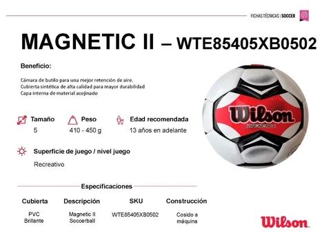 Balón de Fútbol Wilson Magnetic II Soccer Bl/Rj (NO.5) (E8540-02)