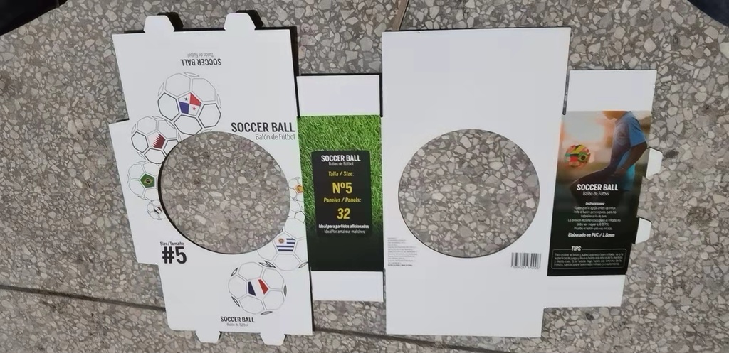 Caja Display para Balón de Futbol Banderas No.5