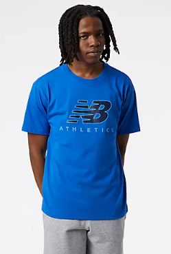 Camiseta de Hombre New Balance Athletics Graphic Logo Azul (Bulto x 8 und)