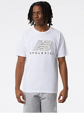 Camiseta de Hombre New Balance Athletics Graphic Logo Blanca (Bulto x 8 und)