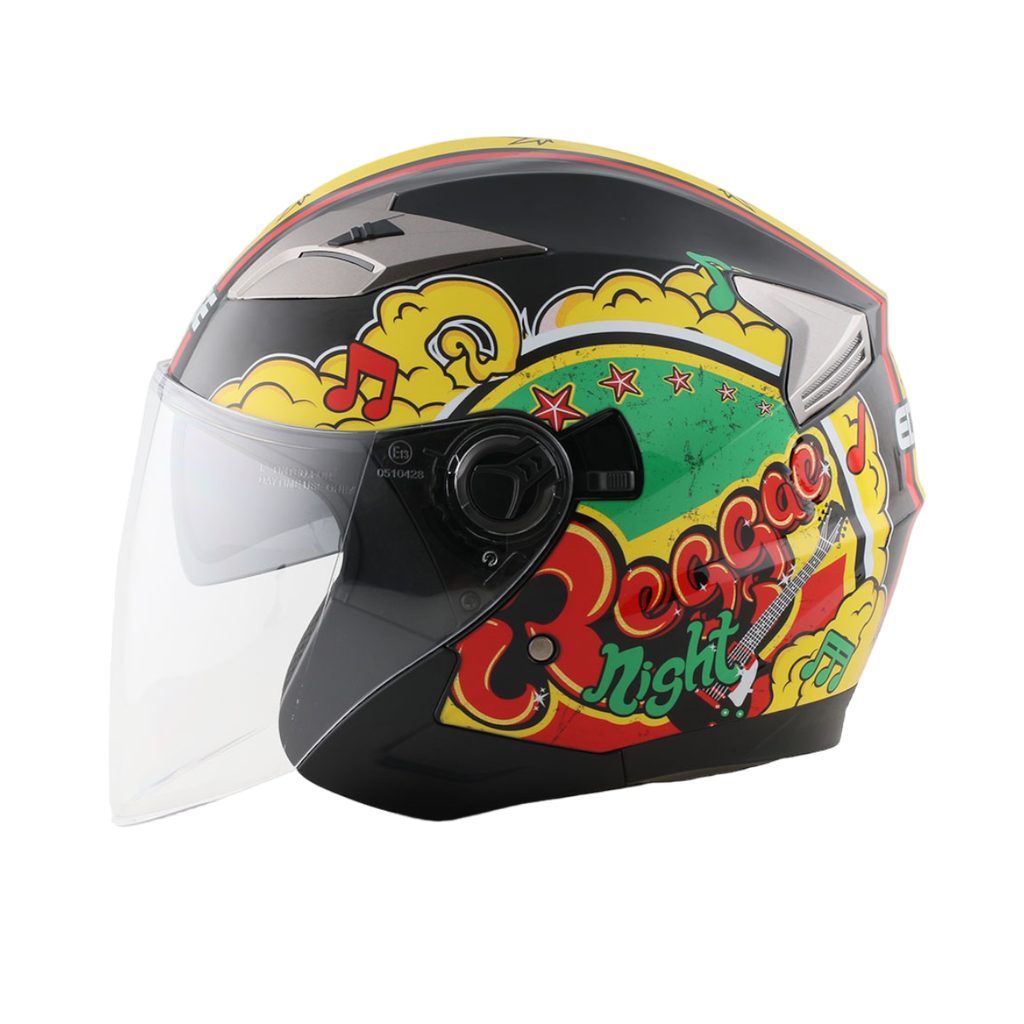 Casco Semi Integral Edge Helmet Jaguar Reggae Doble Visor